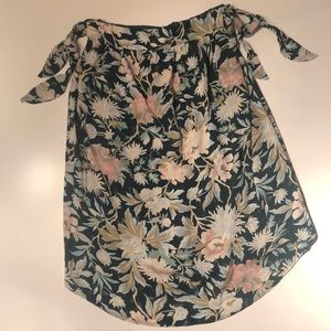 Strapless Floral Dress